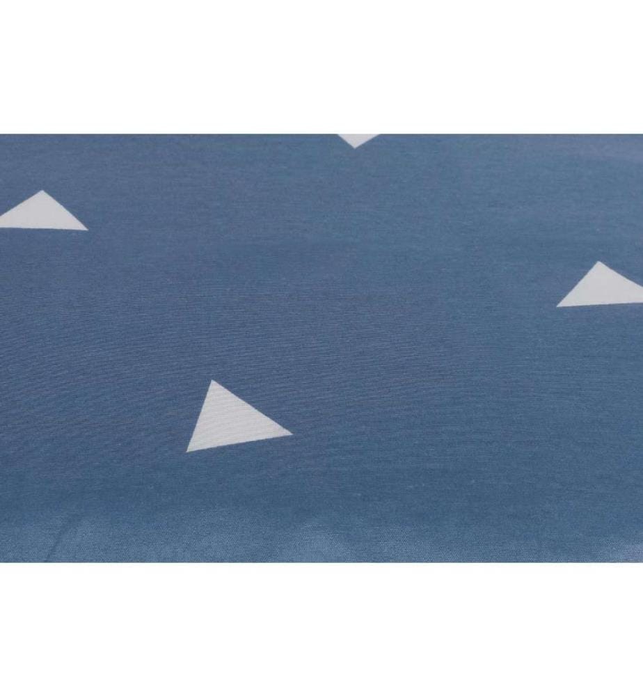 Set copripiumino singolo, blu, bianco, 65% cotone / 35% poliestere