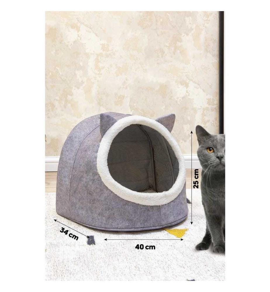 Cestino in feltro, grigio, feltro