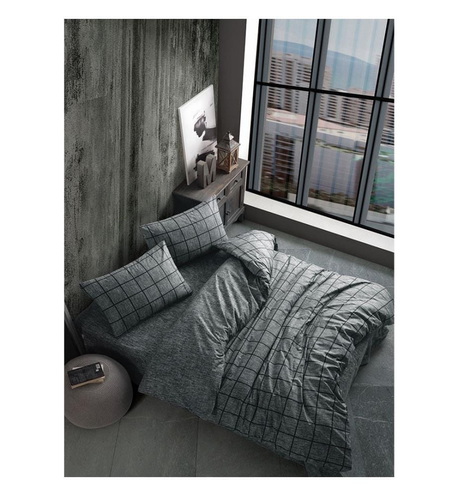 Housse de couette simple Ranforce - Noir