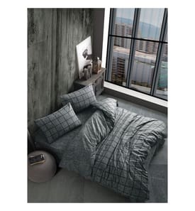 Housse de couette simple Ranforce - Noir