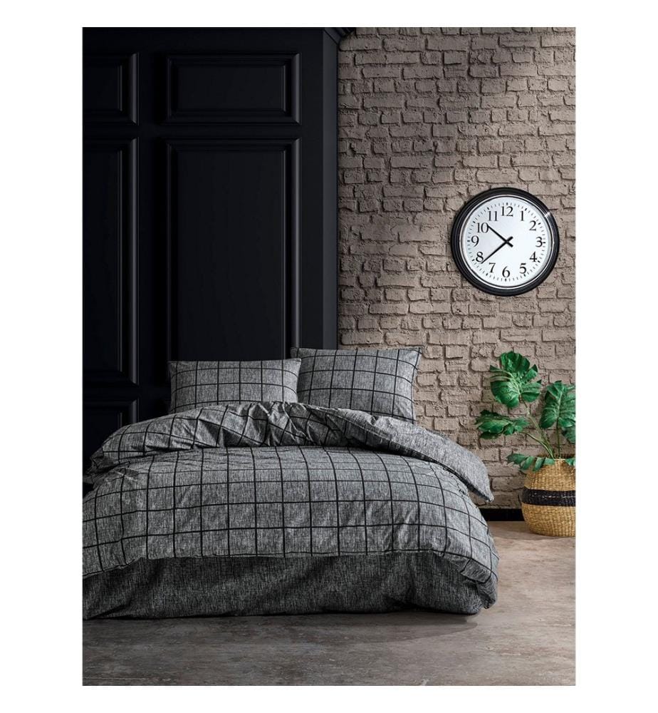 Housse de couette simple Ranforce - Noir