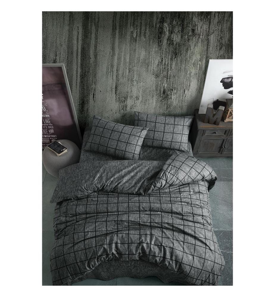 Housse de couette simple Ranforce - Noir
