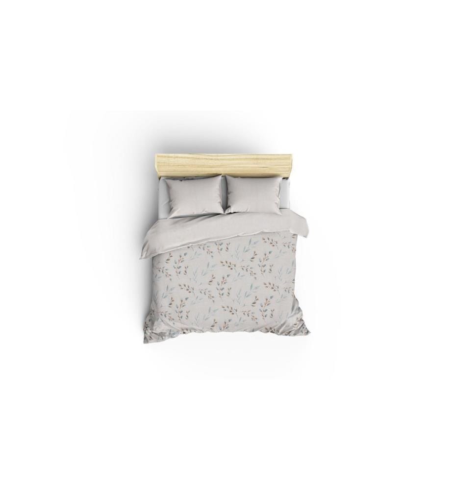 Ensemble de housse de couette King Ranforce - Menthe et blanc