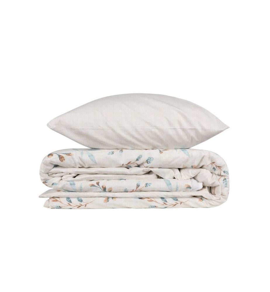 Ensemble de housse de couette King Ranforce - Menthe et blanc