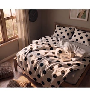 Housse de couette simple - Blanc et noir