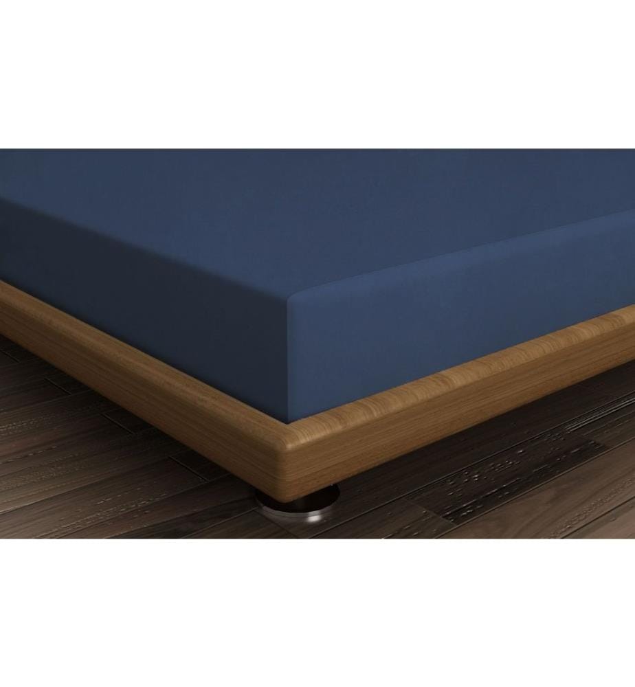 Drap-housse King Ranforce - Bleu foncé