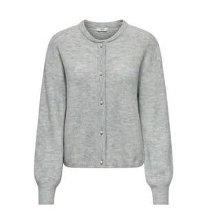Strickjacke - Medium Grey Melange