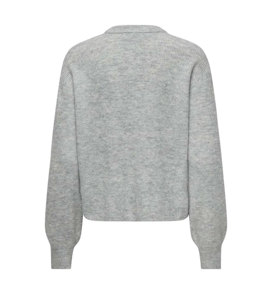 Strickjacke - Medium Grey Melange