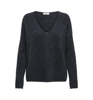 Pullover mit V-Ausschnitt und langen Ärmeln - Night Sky Melange