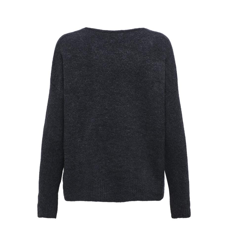 Pullover mit V-Ausschnitt und langen Ärmeln - Night Sky Melange