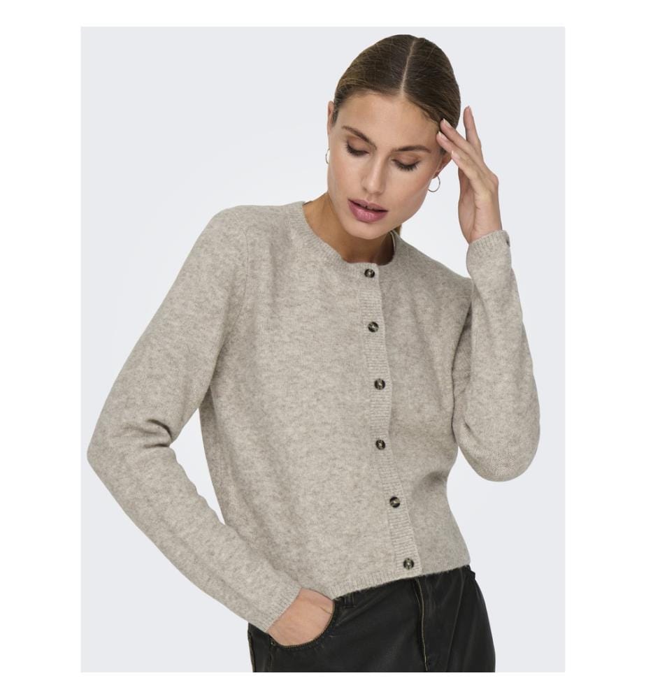 Strickjacke mit langen Ärmeln - Turtledove Melange