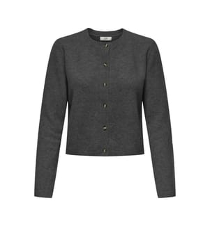 Strickjacke mit langen Ärmeln - Dark Grey Melange