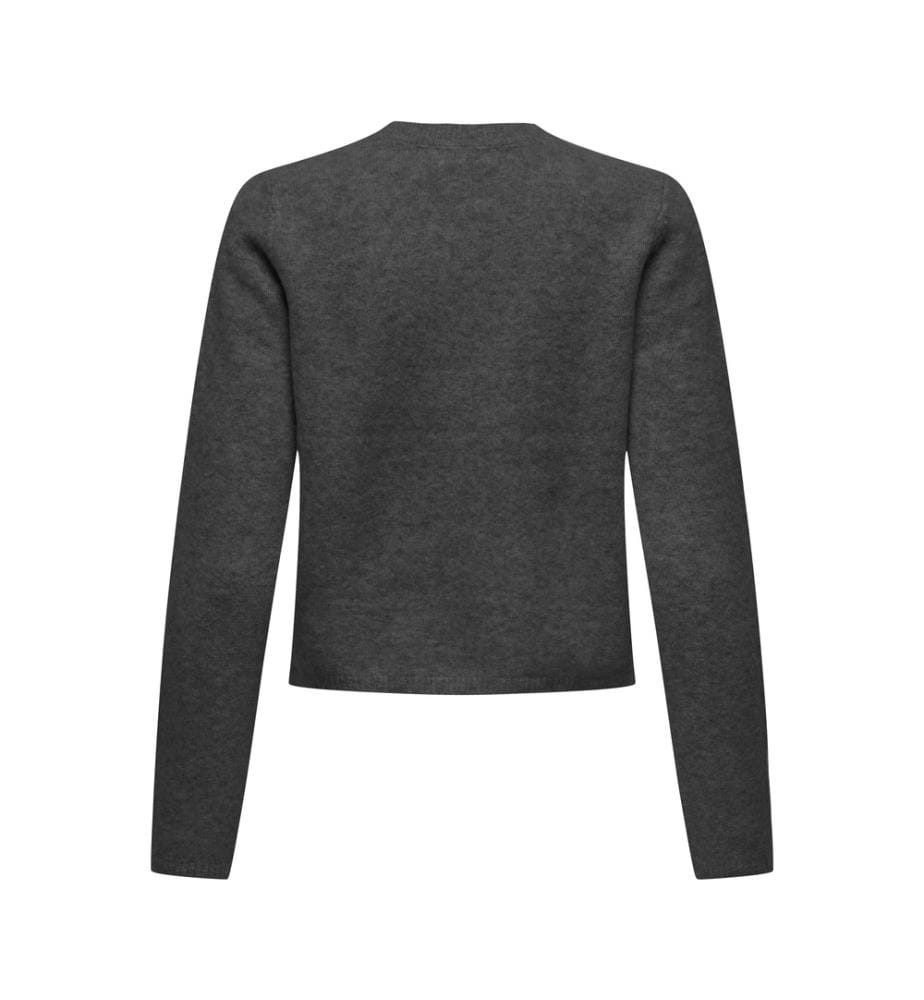 Strickjacke mit langen Ärmeln - Dark Grey Melange