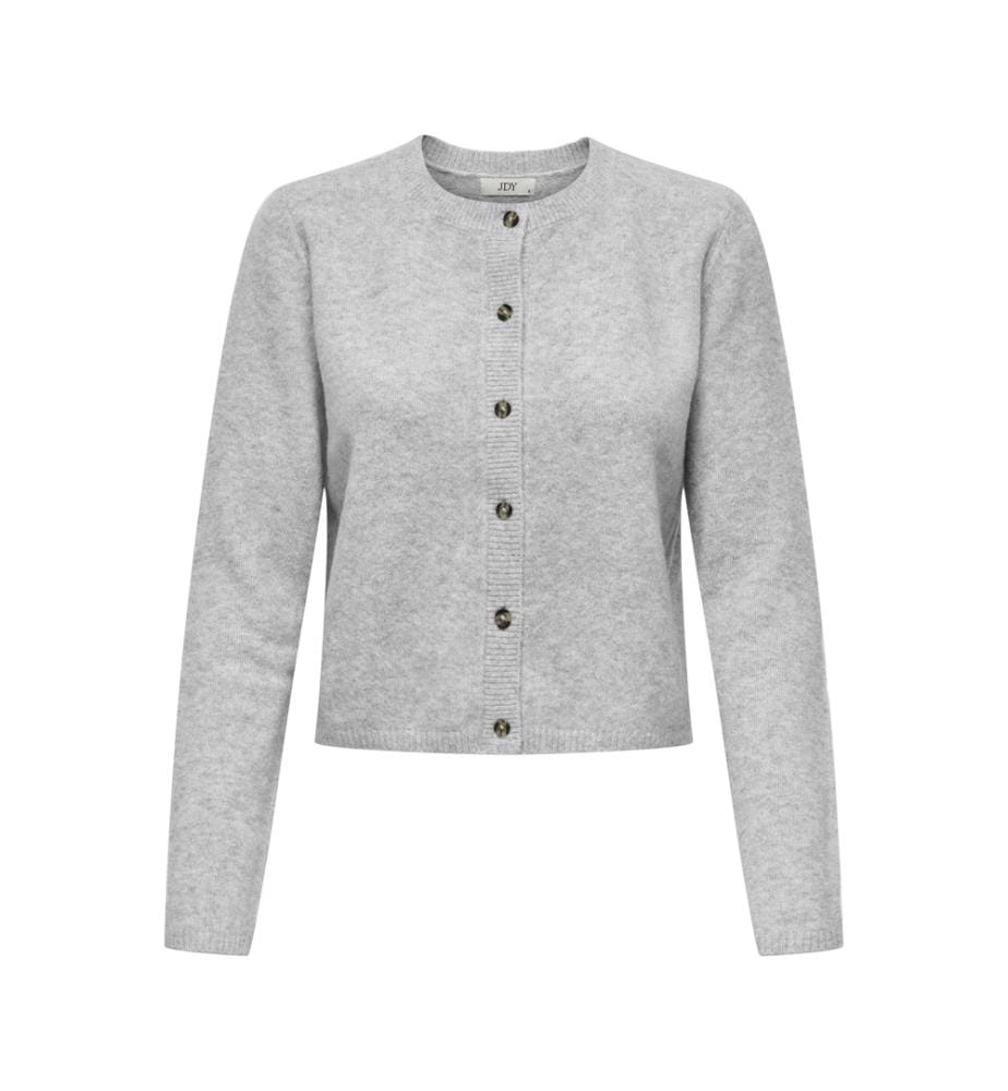 Strickjacke mit langen Ärmeln - Light Grey Melange
