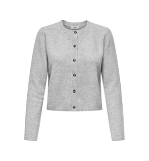 Strickjacke mit langen Ärmeln - Light Grey Melange