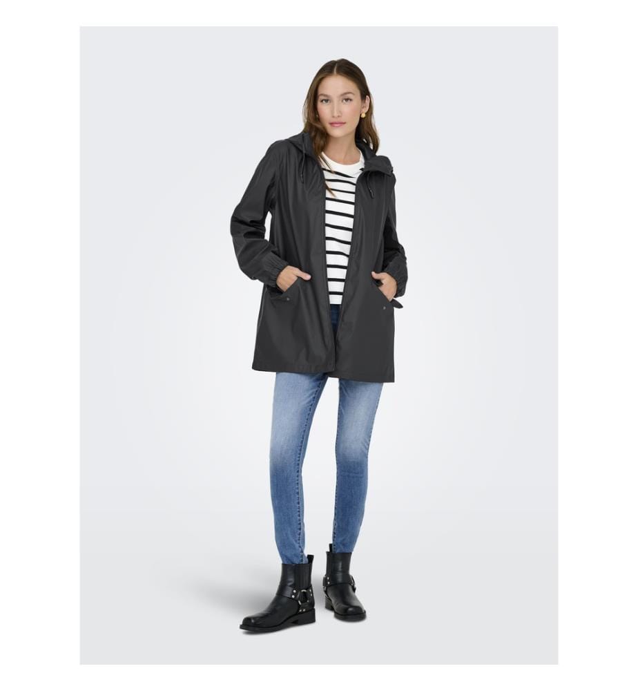 Jacke - Schwarz Rückseite des Stoffes Schwarz