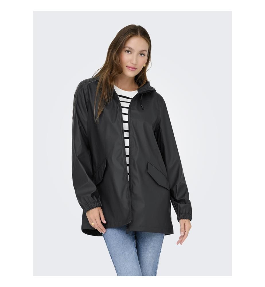 Jacke - Schwarz Rückseite des Stoffes Schwarz