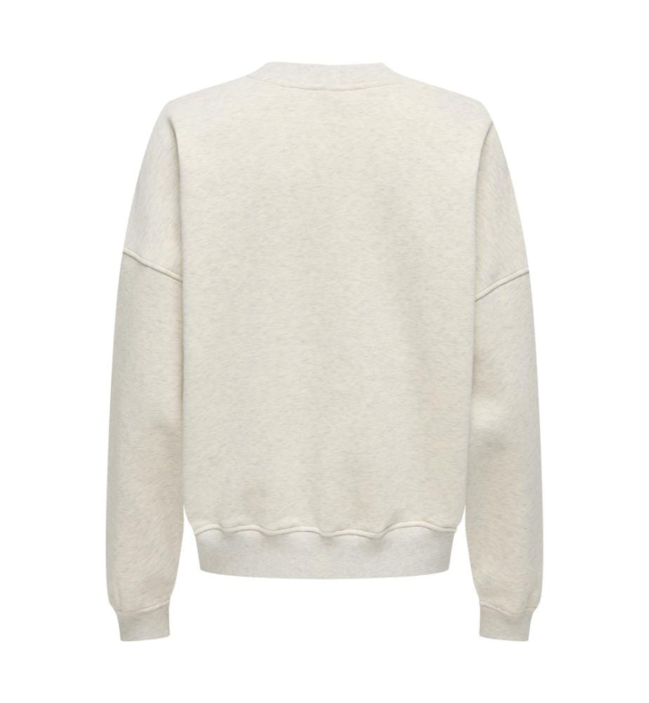 Besticktes Sweatshirt mit Rundhalsausschnitt und langen Ärmeln - Oatmeal Champs Cabernet Embroidery