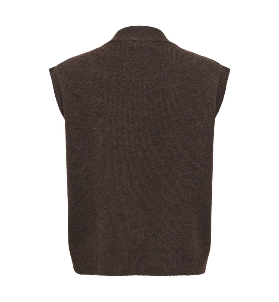 Gestrickte Strickjacke – Coffee Bean
