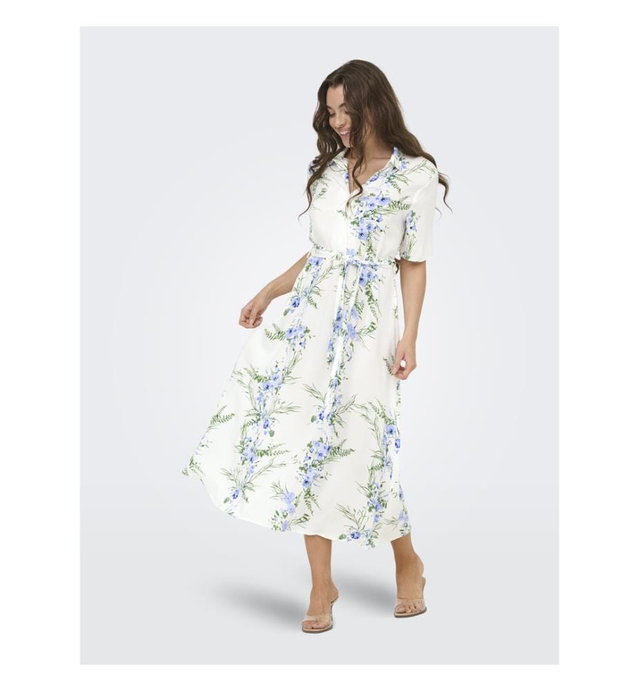 Midikleid - Cloud Dancer Blau Kornblume