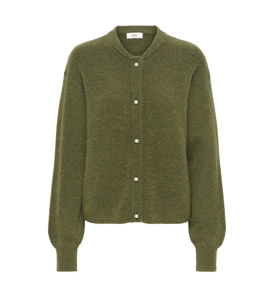 Gestrickte Strickjacke – Dark Olive