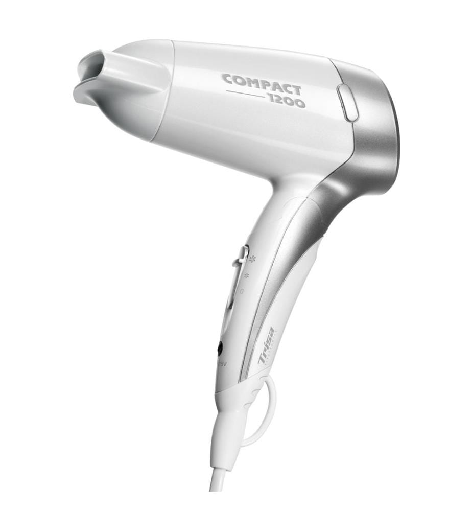 Sèche-Cheveux Compact 1200 - Blanc et Argenté