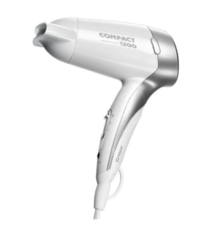Sèche-Cheveux Compact 1200 - Blanc et Argenté