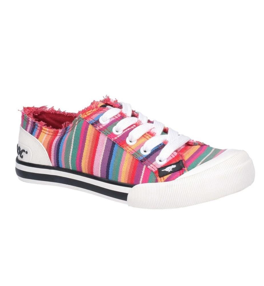 Rocket Dog Damen Stoff-Sneaker Jazzin Eden gestreift, zum Schnüren