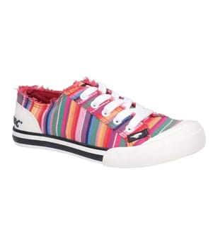 Rocket Dog Damen Stoff-Sneaker Jazzin Eden gestreift, zum Schnüren