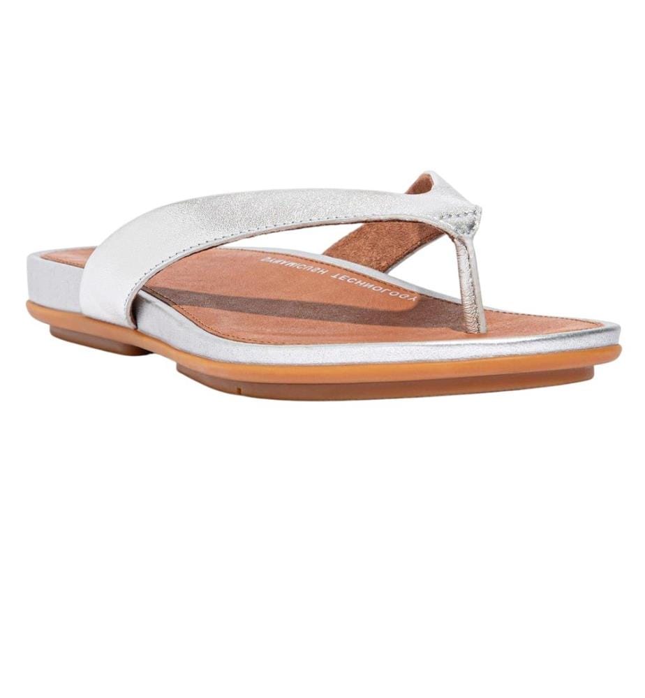 FitFlop - "Gracie" Flipflops für Damen, Leder, Flach