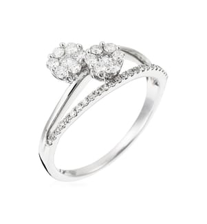 Bague Amazonia - Or Blanc 375/1000