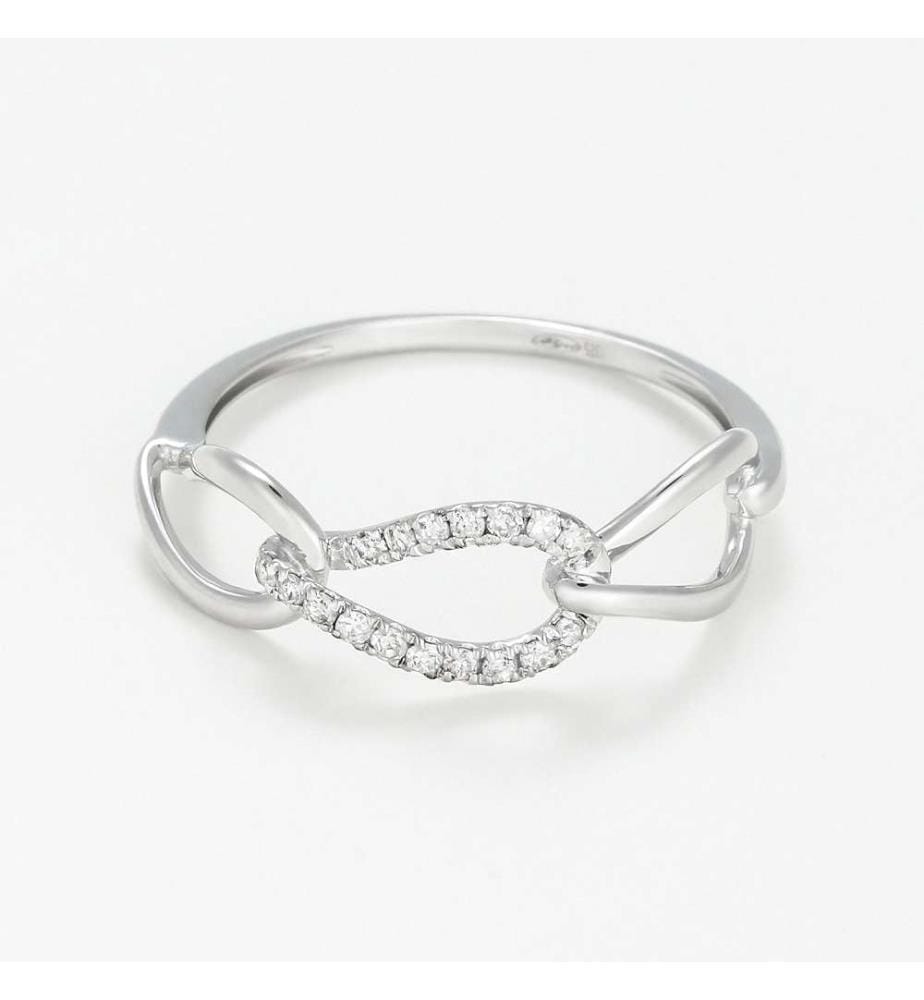 Bague Triple boucles - Or Blanc