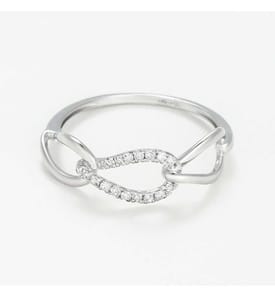 Bague Triple boucles - Or Blanc