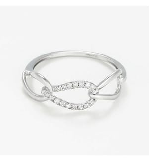 Bague Triple boucles - Or Blanc