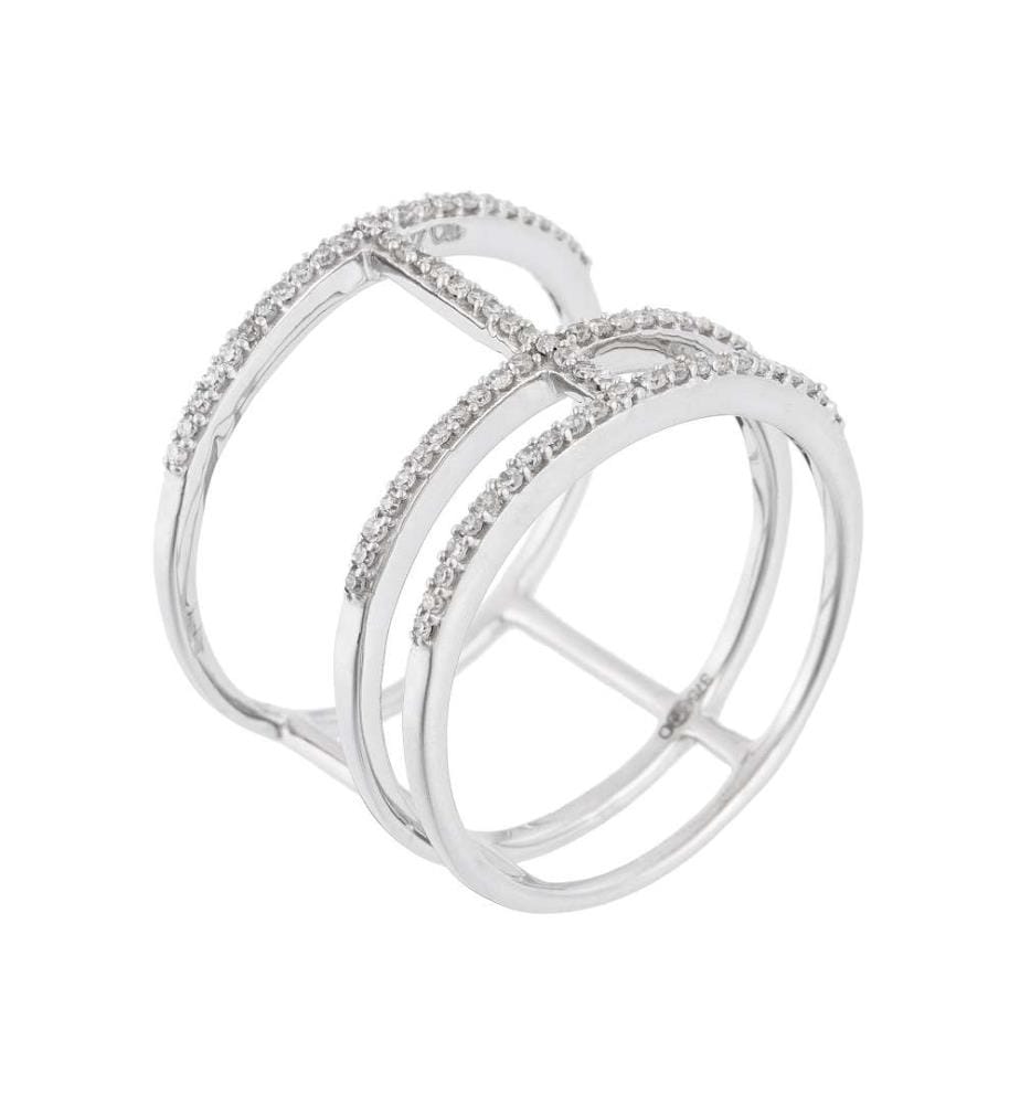 Bague Géométrie - Or Blanc