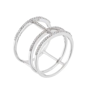Bague Géométrie - Or Blanc