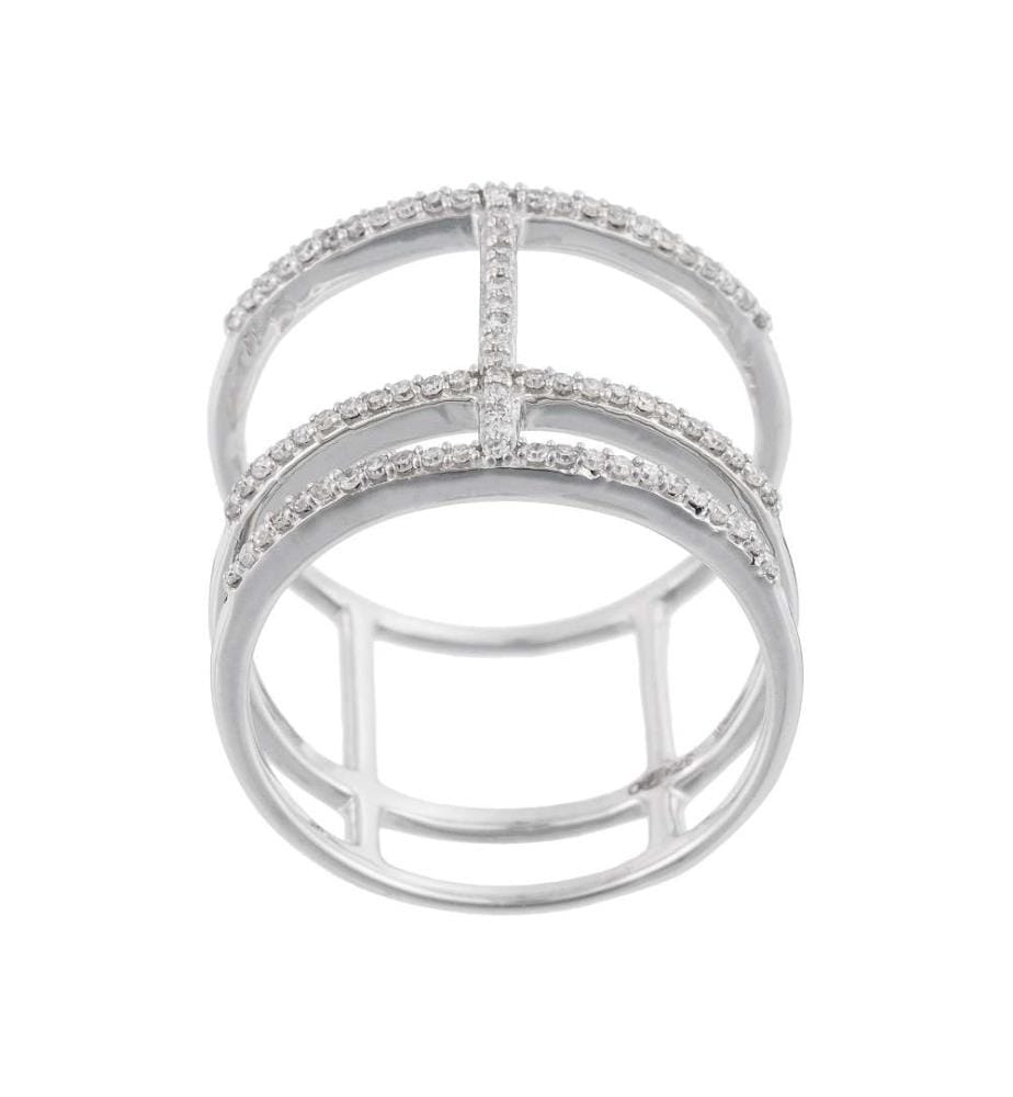 Bague Géométrie - Or Blanc