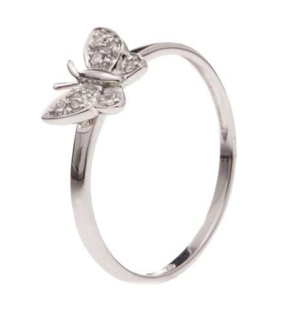 Bague Butterfly - Or Blanc 750/1000