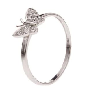 Bague Butterfly - Or Blanc 750/1000