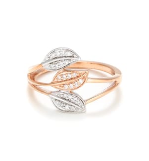 Bague Aditi Or Rose et Blanc