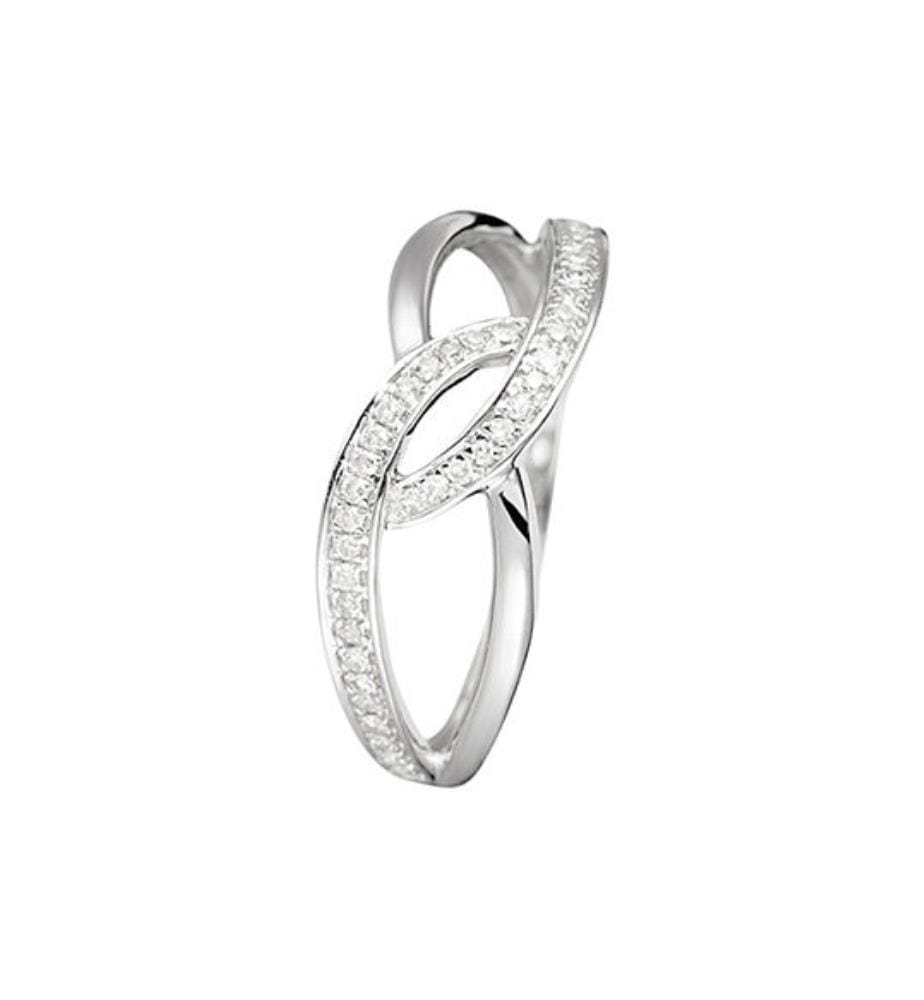 Bague Doubles Boucles - Or Blanc 375/1000