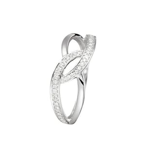 Bague Doubles Boucles - Or Blanc 375/1000