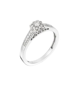 Bague Solitary - Or Blanc 375/1000