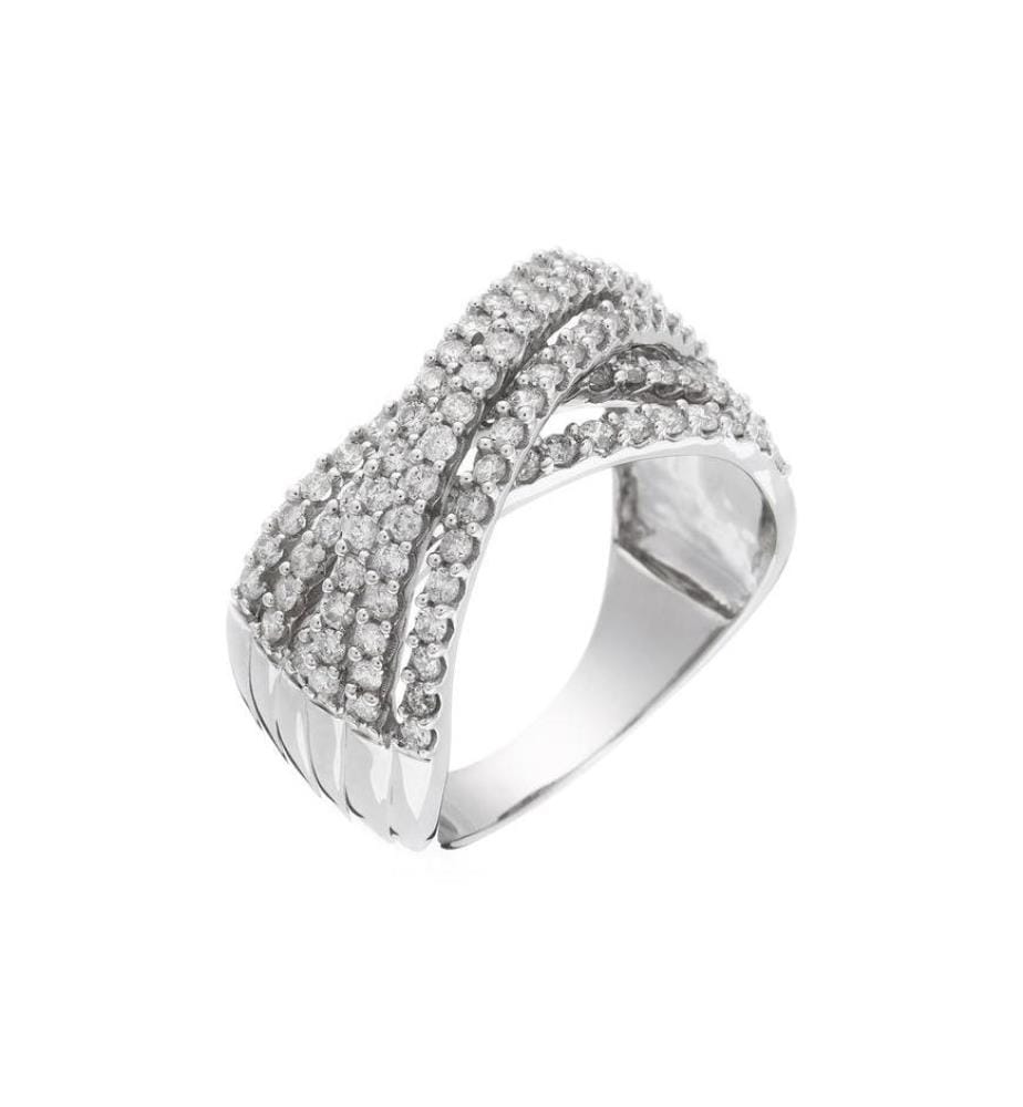 Bague Entrelacs Splendides - Or Blanc