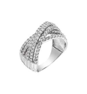 Bague Entrelacs Splendides - Or Blanc