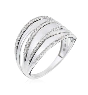 Bague Hélène - Or Blanc 375/1000