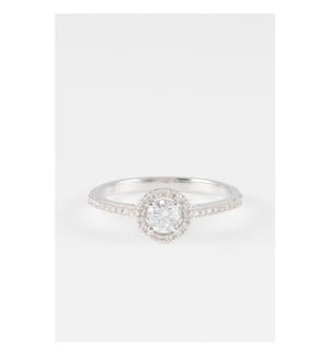 Bague Ahimsa - Or Blanc 375/1000