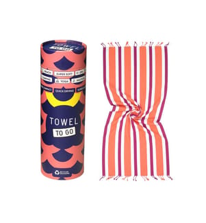 Strandtuch „Coral Coast“ 100 x 180 cm – Fuchsia/Orange