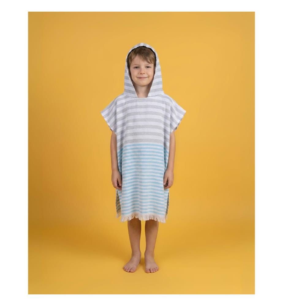 Kinderponcho „Playa“, 68 x 48 cm – Blau