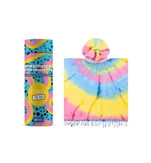 Tie-Dye-Poncho 100 x 180 cm – mehrfarbig
